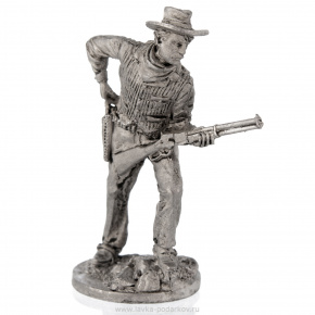Оловянный солдатик миниатюра "Ковбой с ружьем", фотография 0. Интернет-магазин ЛАВКА ПОДАРКОВ